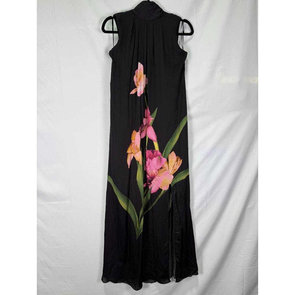 Ted Baker London Black Sleeveless Bow Maxi Dress Size XS minor fabric pull - Picture 4 of 10